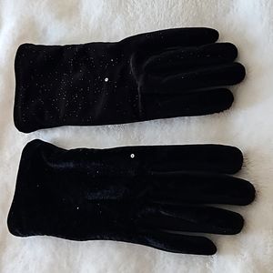 [SOLD]CWA Cashmink Black & Glitter Gloves